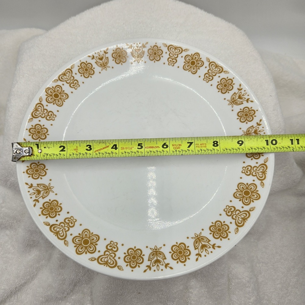 Vtg Corelle Butterfly Gold Dinner Plate 10.25" 1970's Replacements Lot Of 3 - Picture 13 of 13